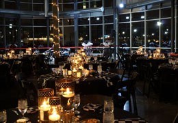Kahn's Catering at the Dallara IndyCar Factory for a rehearsal dinner